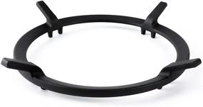 img 1 attached to 🍳 Replacement Wok Ring for Whirlpool WEG750H0HZ Gas Stove Parts, Cast Iron Wok Rack for GE JGBS66REKSS Parts, KitchenAid KFGD500ESS, and Samsung Gas Range Oven Wok Support