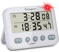 ⏲️ dual digital timer: versatile kitchen countdown timers with magnetic backing - aaa batteries included logo