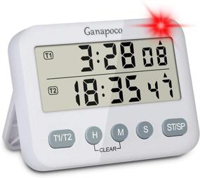 img 4 attached to ⏲️ Dual Digital Timer: Versatile Kitchen Countdown Timers with Magnetic Backing - AAA Batteries Included