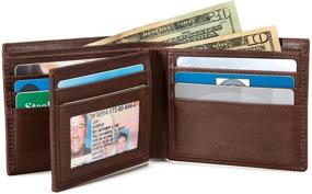 img 3 attached to Leather Bifold ID STRONGHOLD Men's Wallets, Card Cases & Money Organizers with Enhanced Blocking Technology