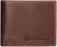 leather bifold id stronghold men's wallets, card cases & money organizers with enhanced blocking technology logo