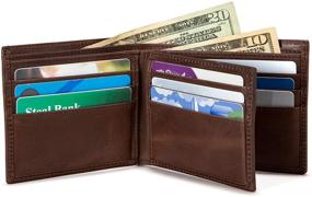 img 2 attached to Leather Bifold ID STRONGHOLD Men's Wallets, Card Cases & Money Organizers with Enhanced Blocking Technology