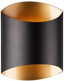 img 4 attached to 💡 Stylish and Energy-Efficient Kuzco Lighting 601471BK-LED 10 Inch 8W 1 LED Wall Sconce in Black Finish with Black/Gold Shade