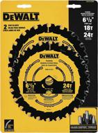 🔪 dewalt dwa1612cmb 6-1/2-inch 18/24-tooth circular saw blade combo: efficient cutting solution in 1 pack logo