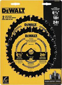 img 4 attached to 🔪 DEWALT DWA1612CMB 6-1/2-Inch 18/24-Tooth Circular Saw Blade Combo: Efficient Cutting Solution in 1 Pack