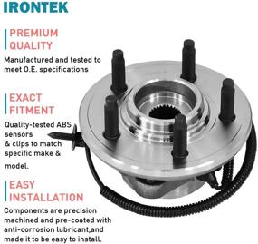 img 1 attached to 🔧 IRONTEK 515050 Сборка переднего подшипника и ступицы: Совместима с Ford 02-05 Explorer (за исключением 2-дверной модели Sport), Lincoln 03-05 Aviator (RWD, 4WD), Mercury 02-05 Mountaineer (4WD, RWD) 5 болтов с ABS