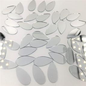 img 3 attached to 🪞 NUO RUI 150pcs 1&#34; x 1/2&#34; Teardrop Shape Craft Mirrors: Ideal for Delicate Mosaic Art & Craft Projects