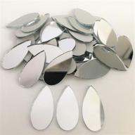 🪞 nuo rui 150pcs 1&#34; x 1/2&#34; teardrop shape craft mirrors: ideal for delicate mosaic art & craft projects logo