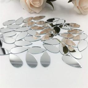 img 2 attached to 🪞 NUO RUI 150pcs 1&#34; x 1/2&#34; Teardrop Shape Craft Mirrors: Ideal for Delicate Mosaic Art & Craft Projects