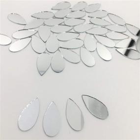 img 1 attached to 🪞 NUO RUI 150pcs 1&#34; x 1/2&#34; Teardrop Shape Craft Mirrors: Ideal for Delicate Mosaic Art & Craft Projects