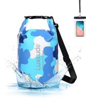 🌊 luxtude waterproof dry bag backpack - 5l/10l/20l/30l roll top portable dry sack waterproof bag with phone case - floating waterproof dry bag for kayaking, swimming, boating, surfing, hiking, beach, and more логотип