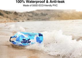 img 1 attached to 🌊 Luxtude Waterproof Dry Bag Backpack - 5L/10L/20L/30L Roll Top Portable Dry Sack Waterproof Bag with Phone Case - Floating Waterproof Dry Bag for Kayaking, Swimming, Boating, Surfing, Hiking, Beach, and More