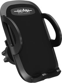 img 3 attached to 📱 Universal Car Phone Mount Holder: Beam Electronics Air Vent Mount for iPhone 12/11 Pro Max, Samsung Galaxy S4-S10, LG Nexus, and More (Black)