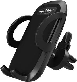 img 1 attached to 📱 Universal Car Phone Mount Holder: Beam Electronics Air Vent Mount for iPhone 12/11 Pro Max, Samsung Galaxy S4-S10, LG Nexus, and More (Black)