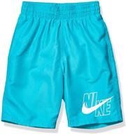 nike solid volley short medium boys' clothing for swim logo