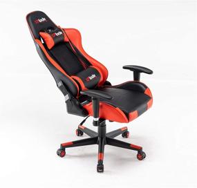 img 2 attached to 🎮 Red XPlode Gaming Chair – Racing Office Computer Ergonomic Video Game Chair with Adjustable Backrest, Seat Height, Swivel, Recliner, Headrest, Lumbar Pillow – Esports Chair