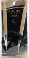 🧶 premium quality knitter's pride basix 47-inch (120cm) circular knitting needles, us size 17 (12.0mm) - 400263 logo