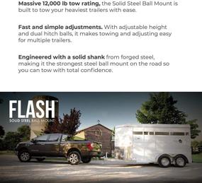 img 2 attached to Бысроходная шаровая муфта Fastway Flash Solid Steel Drop на 10 дюймов с регулируемым шаровым штоком 2 дюйма и шариками с хромированным покрытием.