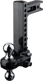 img 4 attached to Бысроходная шаровая муфта Fastway Flash Solid Steel Drop на 10 дюймов с регулируемым шаровым штоком 2 дюйма и шариками с хромированным покрытием.
