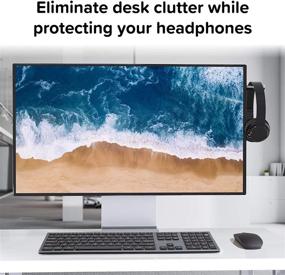 img 3 attached to 🎧 Премиум подставка для наушников и гарнитуры: Подставка для монитора TotalMount - экономит место и обеспечивает защиту
