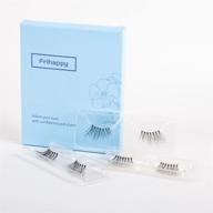 frihappy 3 pairs of reusable natural half lash false eyelashes - wispy light volume accent fake lashes pack hf1 logo
