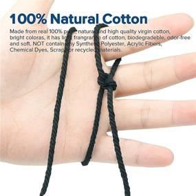 img 1 attached to 🧵 VENROII Black Macrame Cord 3mm: Premium 100% Natural Cotton Rope for Wall Hangings, Halloween Decor, Dream Catchers & Crafts (3mm x 109Yards, Black)