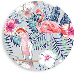 img 4 attached to Non Slip Natural Flamingo Absorbent Coasters for Better SEO