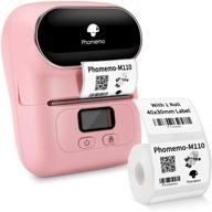 📠 phomemo-m110s bluetooth thermal label maker - mini portable labeling machine for business, barcode, crafts, retail, organization - pink, compatible with android & ios logo