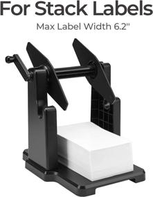 img 2 attached to 🖨️ MUNBYN 2-in-1 Fan-Fold Stack Paper Holder with External Rolls Label Holder for Improved Desktop Thermal Label Printing
