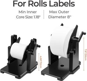 img 3 attached to 🖨️ MUNBYN 2-in-1 Fan-Fold Stack Paper Holder with External Rolls Label Holder for Improved Desktop Thermal Label Printing