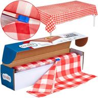 🍽️ clearly elegant gingham tablecloth: disposable perfection for effortless style logo