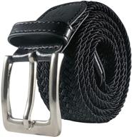 👔 premium stretch braided elastic leather men's accessories for enhanced style and comfort logo