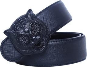 img 3 attached to 👔 Yuangu Buckle Italian Leather 41 3-Inch Men's Accessories: Premium Quality and Style Combined