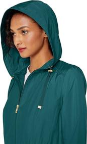 img 2 attached to 🌂 Stay Stylish and Dry with the Cole Haan Women's Hooded Anorak Rain Coat