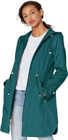 img 3 attached to 🌂 Stay Stylish and Dry with the Cole Haan Women's Hooded Anorak Rain Coat