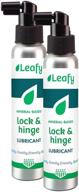 🍃 enhance home safety with leafy lock and hinge lubricant 4oz 2-pack, earth-friendly mineral-based solution logo