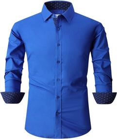 img 2 attached to 👔 Rabrgab Men's Regular Printed Fashion Dress Shirt