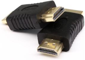 img 2 attached to SinLoon HDMI Male to Male Adapter - 19 Pin HDMI Type A M/M Extender Converter Coupler Connector for HDTV (2-Pack, Gold Plated)