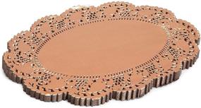 img 4 attached to Exquisite Rose Gold Foil Paper Doilies for Your Food Service Needs