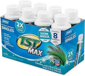 img 4 attached to Camco TST MAX Ocean Scent Singles - Premium Odor Eliminator & Holding Tank Waste Breakdown - Pack of (8) 4oz. Bottles (41610)