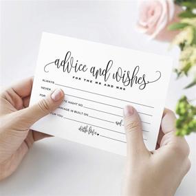 img 2 attached to 💌 Bliss Collections Wedding Advice and Wishes Cards for Mr and Mrs, Bride and Groom, Newlyweds - Ideal for Wedding Reception Decorations or Bridal Shower - Pack of 50 4x6 Cards
