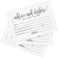 💌 bliss collections wedding advice and wishes cards for mr and mrs, bride and groom, newlyweds - ideal for wedding reception decorations or bridal shower - pack of 50 4x6 cards logo