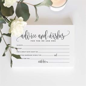 img 1 attached to 💌 Bliss Collections Wedding Advice and Wishes Cards for Mr and Mrs, Bride and Groom, Newlyweds - Ideal for Wedding Reception Decorations or Bridal Shower - Pack of 50 4x6 Cards