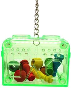img 4 attached to Large or Small Treasure Chest for Birds - Sweet Feet and Beak - Colorful, Safe, Easy to Install - Washable, Refillable, Non-Toxic Foraging Box - Cage Accessories