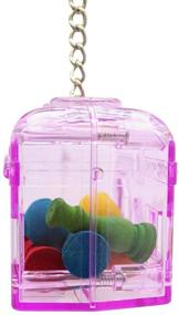 img 1 attached to Large or Small Treasure Chest for Birds - Sweet Feet and Beak - Colorful, Safe, Easy to Install - Washable, Refillable, Non-Toxic Foraging Box - Cage Accessories