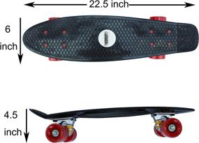 img 2 attached to 🛹 SK8MEMO 22inch Mini Kids Skateboard: Perfect Skateboard for Boys, Toddlers, Teens, Adults, and Beginners with Durable PU Wheels