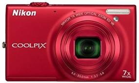 img 1 attached to 📷 Nikon COOLPIX S6100 16 MP Digital Camera - Red: 7x NIKKOR Wide-Angle Zoom Lens, 3-Inch Touch-Panel LCD