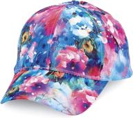 🧢 pgi traders watercolor floral print baseball cap: a stylish and adjustable fashion accessory with all-over print in 100% polyester логотип