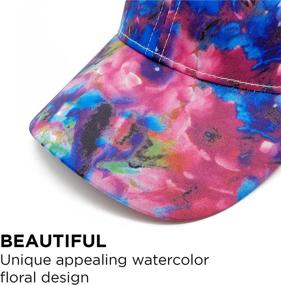 img 1 attached to 🧢 PGI Traders Watercolor Floral Print Baseball Cap: A Stylish and Adjustable Fashion Accessory with All-Over Print in 100% Polyester