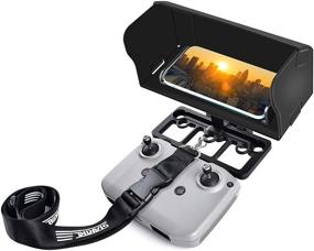 img 4 attached to TOMAT Sun Hood Shade with Phone Holder for DJI Mini 2/Mavic Air 2/Air 2S /Mini SE/Mavic Mini/Mavic Air/Mavic 2/Spark Remote Controller Accessories (4.4-7.8 inch Smartphone Compatibility)